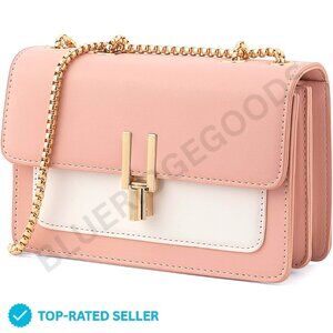 Brand New TOP BAND Crossbody Bag Pink Cream Color-Block